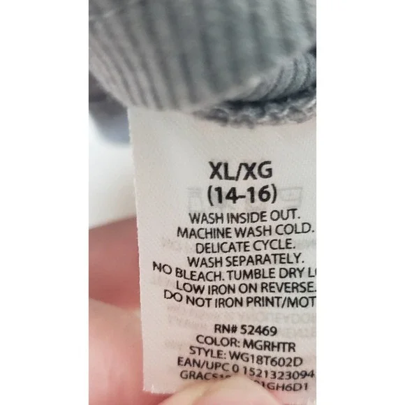 Girls Unicorn Sparkle Tank Top XL 14-16 Gray Racerback Sleeveless Shirt - Picture 7 of 8